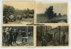 [Z.le.Fla.Abt.86.002] Orig. Foto Vormarsch Flak Kradmelder in zerstörtes Polen 1939 Geschütz Grab c