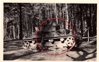 [Z.Kav.Schütz.Rgt.11.001] Erbeut. poln Panzer Tank im Wald bei Tomaszow Polen WK2 aw