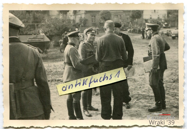 [Z.Pz.Div.03.004] Foto WH-General bei einer Panzer-Abteilung an der Front in Polen im 2.WK