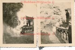 [Z.s.Art.Abt.(mot.).641.003] W132 Fotos Polen 1939 Wehrmacht Panzerkampfwagen II mit Feuer am Heck Panzer TOP.jpg