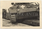 [Z.Pz.Rgt.06.003] A845 Foto Wehrmacht Panzer Regt. 6 Polen Feldzug Eisenbahn Panzer III TOP Detail