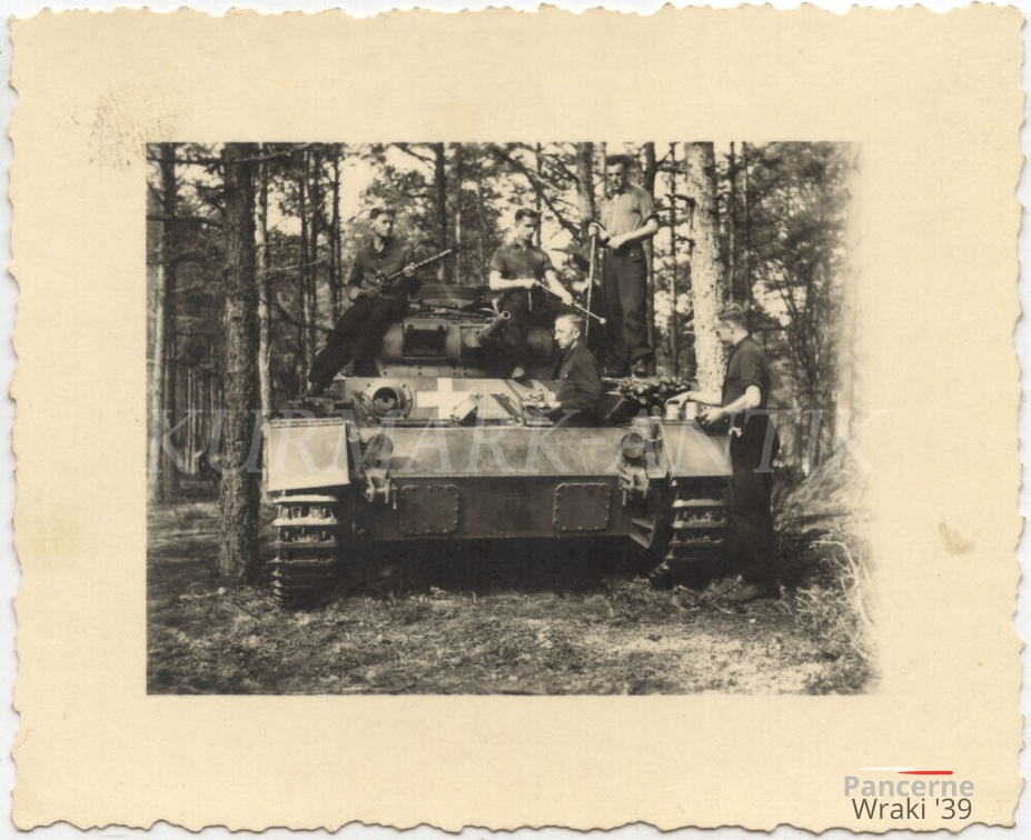 [Z.Pz.Rgt.06.003] A848 Foto Wehrmacht Panzer Regt. 6 Polen Feldzug Panzer III Bereitstellung !
