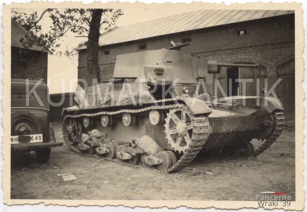 [Z.Pz.Abt.66.001] S884 Foto Wehrmacht Panzer Regt. 7 Pz. Abtl. 66 Beute 7TP Polen Feldzug TOP !!!
