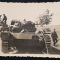 [Z.Krad.Schtz.Btl.01.002] Foto Wk 2, original, Polen 1939 (13) Zerstörter Panzer, Kradmelder - Nachlass aw