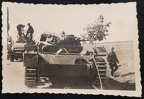 [Z.Krad.Schtz.Btl.01.002] Foto Wk 2, original, Polen 1939 (13) Zerstörter Panzer, Kradmelder - Nachlass aw