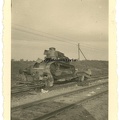 [Z.Art.Rgt.46.001] Orig. Foto polnische Renault FT-17 Beute Panzer Tank auf Zug in Polen 1939