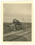 [Z.Art.Rgt.46.001] Orig. Foto polnische Renault FT-17 Beute Panzer Tank auf Zug in Polen 1939