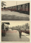 [Z.X0018] B632 Fotos Wehrmacht Polen Feldzug Verladung Bahnhof Landshut Eisenbahn Waggon