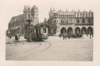 [Z.X0027] Foto 2 WK Tuchhaus Krakau Marktplatz Polen Feldzug 1939!40 Straßenbahn aw