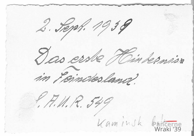 [Z.A.Nachr.Rgt.549.001] Kamieńsk bei Łódź in Polen Zerstörung Einmarsch Kriegsbrücke rw.jpg