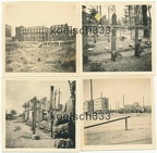 [Z.Inf.Rgt.82.001] 4 Fotos Infanterie Reg. 82 Polenfeldzug 1939 Landser Gräber Häuser Ruinen 19.ID