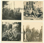 [Z.Inf.Rgt.82.001] 4 Fotos Infanterie Regiment 82 Polenfeldzug 1939 Feldküche Bauern Ruinen 19. ID