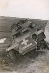 PSW [#200] le.Pz.Sp.Wg (2 cm) Sd.Kfz.222, Aufkl.Abt.(mot.).X, WH-143382, okolice Radomia, rów przy polnej drodze, tył spalony