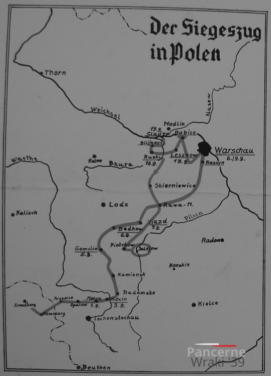 [mapa] Marschweg der 4. Panzer Division im Feldzug Polen 1939 (001){a}.jpg