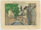 [Z.Pz.Rgt.03.002] Orig. Foto (130) &amp; AK Zeichnung Pz.Rgt.3 Panzermann in MÖDLING Österreich 1938 b