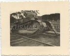 [Z.Pz.Rgt.06.003] A849 Foto Wehrmacht Panzer Regt. 6 Polen Feldzug Beute Renault Eisenbahn !