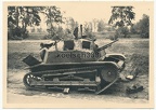 [Z.X0116] Foto abgeschossene polnische Panzer Tankette am Straßenrand in Polen 1939