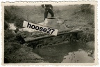 [Z.X0127] Foto Panzer I festgefahren Flusslauf takt. Kennung Polen 1939