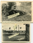 [Z.X0128] Fotos WH-Funk-Schützen-Panzer auf Mine gefahren bei Mszana in Polen im 2.WK aw