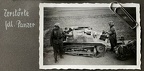 [Z.Pi.Btl.(mot.).29.002]  Polen Zerstörter Panzer Tank Lipsko Original Foto 2.WK aw