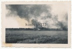 [Z.Art.Rgt.103.001] Foto brennende Bauernhäuser in Polen 1939 Wehrmacht Kämpfe Polenfeldzug