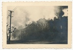 [Z.Art.Rgt.103.001] Foto brennende Häuser in einer Stadt in Polen 1939 Wehrmacht Polenfeldzug ...