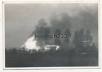 [Z.Art.Rgt.103.001] Foto brennender Bauernhof in Polen 1939 Wehrmacht Kämpfe Polenfeldzug ...