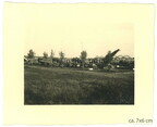 [Z.Arm.San.Pk.002] Orig.Foto Flugzeug Wrack an zerstörte Flugplatz KRAKAU Rakowice Polen 1939 c